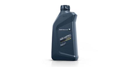 original BMW Motorrad motorcycle oil in a 1-litre refillable container.