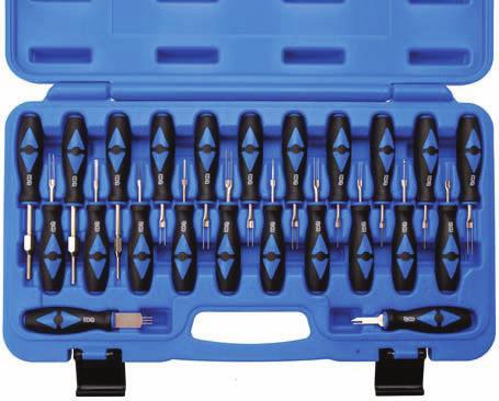 23-piece Terminal Tool Kit - universal range for virtually all vehicles - for damage-free unlocking of terminals and connectors,