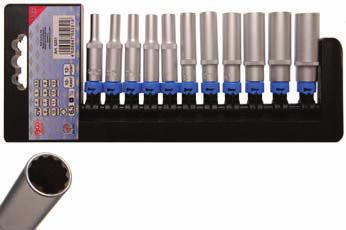 sockets: 5/32", 3/16", 7/32", 1/4", 9/32", 5/16", 11/32", 3/8", 7/16", 15/32", 1/2", 9/16" - 72-tooth ratchet - 50 mm