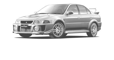 0-2 GENERAL External View / Model Lineup EXTERNAL VIEW LANCER EVOLUTION-V GSR MODEL LINEUP <LANCER EVOLUTION-IV> Model Variant New for MY97 Grade Engine model E-CN9A SNDF RS 4G63 (2.