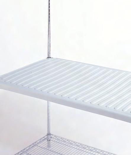 The Industry's Sturdiest Shelving Unit! Our economical, sturdy chrome shelving units consist of four posts, four shelves, four post levelers and plastic shelf clips.