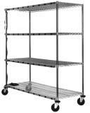 ANGLED SHELF CARTS Ideal for small part pick and storage. Offers the ergonomic advantage of an angled shelf along with added visibility in the storage bins. Exclusive to Eagle!