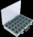 PLastic Compartment Cases Compact Polypropylene Compartment Boxes High strength, oil resistant polypropylene, boxes with covers fitted with heavy-duty reinforced hinges Hinges have a special "stop"