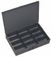 STEEL COMPARTMENT CASES COMPARTMENT STEEL SCOOP BOXES Manufactured of prime cold-rolled steel Fixed compartment boxes Choose from between 8 and 32 ﬁxed compartment boxes Small box dimensions: 13 3/8"