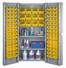 capacity per shelf Incorporates louvered bin hanging panels welded into the cabinets doors Cabinet Only Model Dimensions Wt. No. Description W" x D" x H" lbs.