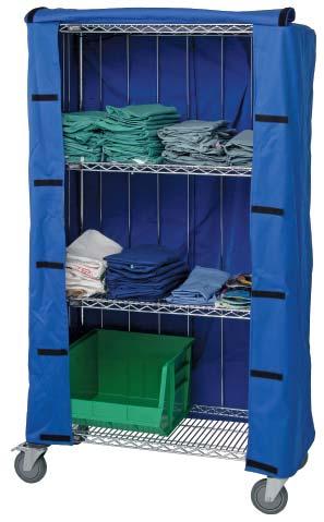 WIRE SHELVING CART COVERS 74 HEIGHT Wire Cart Covers Protect against pilferage, airborne dust, water and other contaminants.