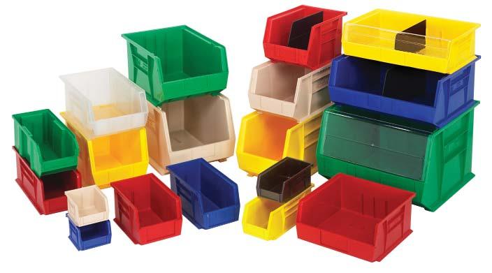 ULTRA STACK AND HANG BINS Ultra Stack and Hang Bins Organize your inventory with strong injection molded plastic bins. Front, back and side grips for easy handling.