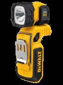 BATTERY SYSTEM FLASHS 20V MAX* WORK Integral hook for hands-free use in multiple placements
