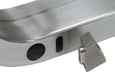 120 steel tubing, large-radius mandrel bends are placed at each end to distribute loads throughout the crossmember,