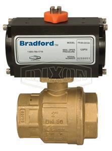 Air Actuated Ball Valves Bradford Actuator Available in ¼ -4 NPT threaded.