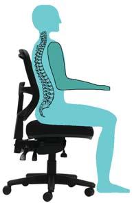 SIT UP STRAIGHT This is in all the Ergonomic books - knees, hips, elbows all