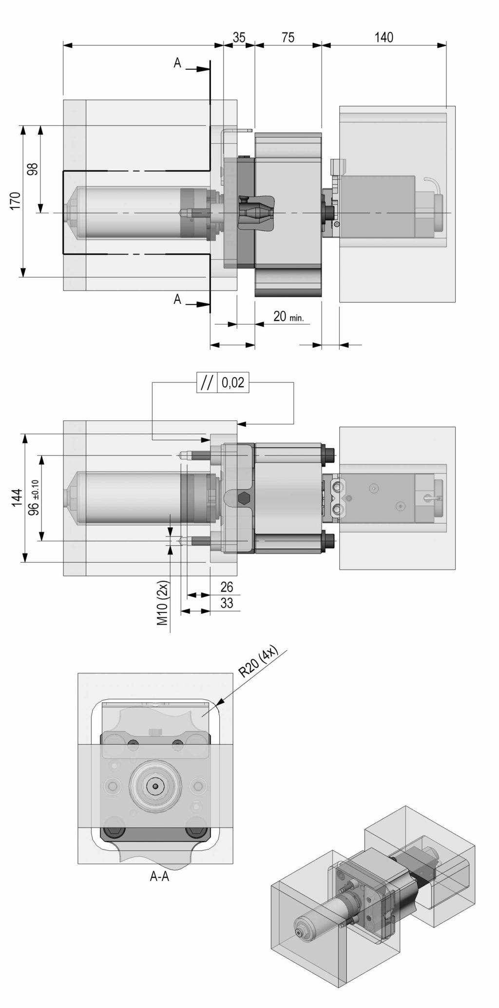 flow valve module for valve gate nozzles of the following class: Class 6 E ènozzle size 6: Flow bore-ø 6 mm ènozzle style E: manifold nozzle, screw fit Class E ènozzle size : Flow bore-ø mm ènozzle
