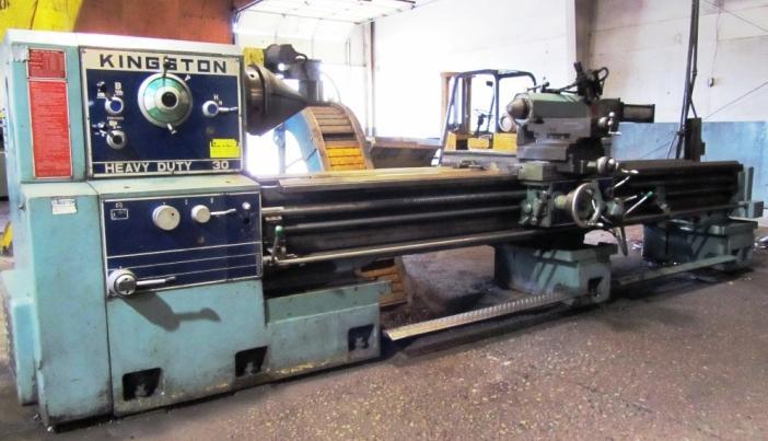 2615-HS HOLLOW SPINDLE LATHE KINGSTON 21 /28 X 100 CC GAP BED LATHE LEBLOND REGAL 24 X 144 CC HOLLOW SPINDLE LATHE (8) LATHES KINGSTON 30 /40 X 120 CC MODEL HD30 GAP BED LATHE Attending the