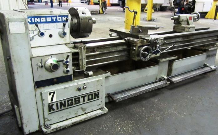 Tailstock, Automatic Chip Conveyor LEBLOND MAKINO REGAL 26 X 144 cc Type 2615-HS Hollow Spindle Lathe with Swing Over Cross Slide 18, Speeds to1200 RPM, Hard Bed, Rapid Traverse, Inch/Metric