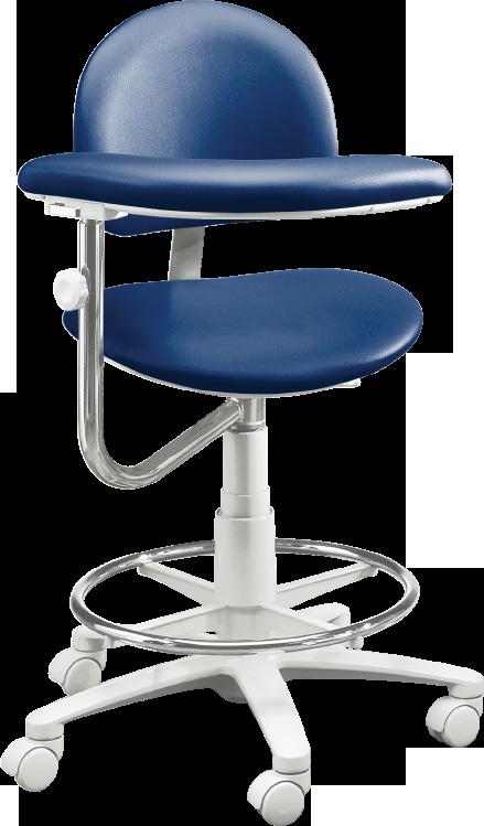 Synchronized seat and backrest tilt Pneumatic height: 18-25 Stationary armrests standard