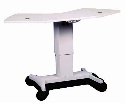 ATE-600 The Topcon ATE-600 ophthalmic instrument table has a central column and is available with four different tabletops.