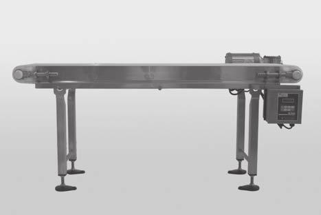 Specifications Conveyor Supports Maximum Distances: = ft (9 mm) = 8 ft (8 mm)** = ft (9 mm) ** For conveyors longer than 0 ft (.05 m), install support at frame joint.