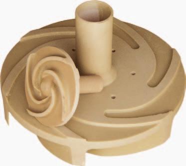 INTEGRAL IMPELLER AND ONE-PIECE impeller and shaft sleeve NO shaft sleeve o-rings required