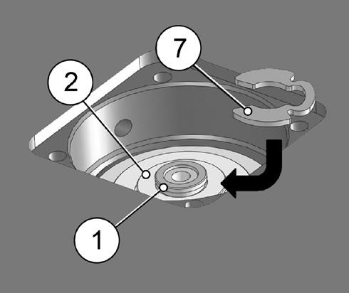 Service and Maintenance / Service of the ctuator V4008 Series 12) lace the retainer (2) on the piston. 13) Secure the retainer (2) with the snap ring (7) at the valve pin coupling (1). Doc003514.