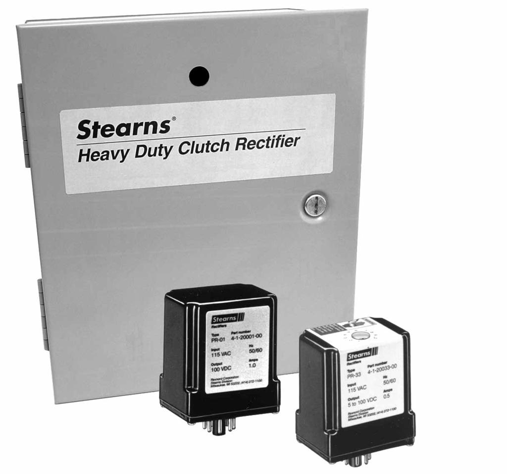 For Convenience, Safety and Energy Savings, Look to Stearns Rectifier Controls.