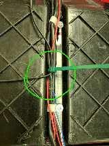 4. Run the button wire back along the bottom to the middle of