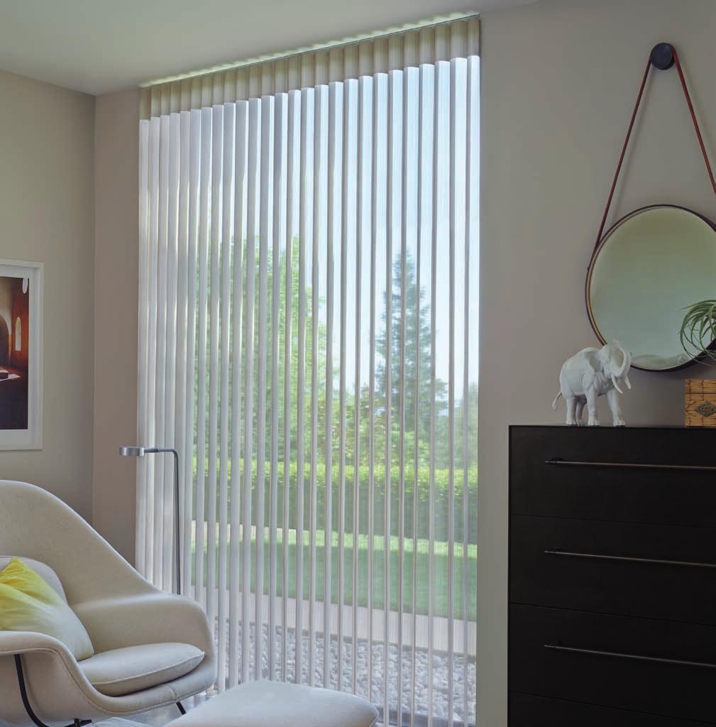 CLEARLY APPEALING LUXAFLEX LUMINETTE Privacy Sheers offer an inspired, elegant alternative to the traditional curtain with its innovative design.
