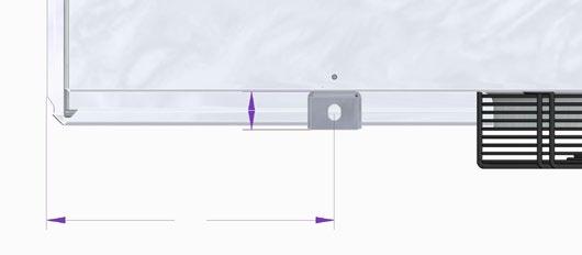 Technical Drawing B G D A C F Hanger detail Air flow direction