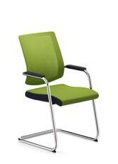 Swivel chair with high, upholstered backrest, headrest, 3D adjustable armrests, polished aluminium base Swivel