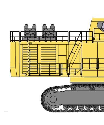 PC8000 Super Shovel WALK-AROUND The sheer size of this machine far exceeds all other series-built Hydraulic Shovels. The existing world population testifies to the acceptability of this model.