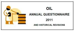 Oil Questionnaire has 8 tables Oil Questionnaire Supply of crude oil, NGL and others Supply of oil