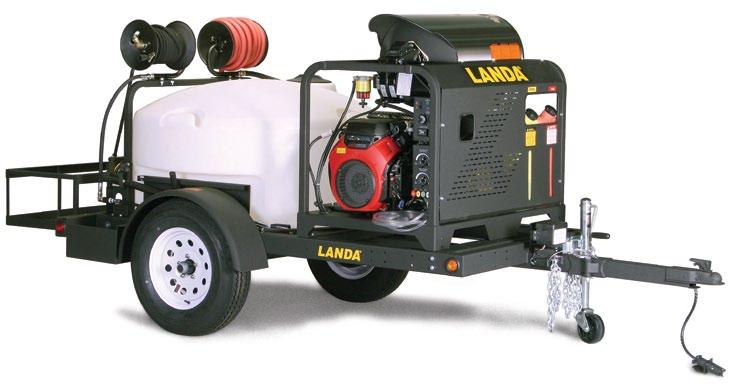 PRESSURE WASHERS Mobile Wash Systems Outdoors Diesel or Gasoline Powered Diesel/Oil Heated TRV-3500: Customized, Trailer-Mounted Hot Water Pressure Washer System The TRV-3500 trailer is made of