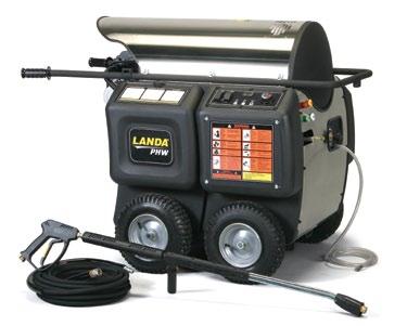 PRESSURE WASHERS Hot Water Electric Powered Outdoors Electric Powered Diesel/Oil Heated PHW: Top-of-the-Line, Industrial-Grade Hot Water Pressure Washer on Wheels Pump Motor Electrical Ship Model No.