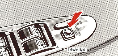 Indicator light Operating the driver s switch To lower the window, push the switch half way down. Pull it up to raise the window. The window glass moves as long as the switch is operated.