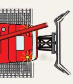 Swivel winch boom to side in forward direction of travel