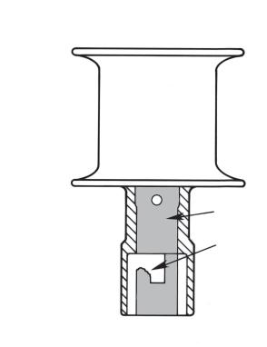 If the spring is missing or omitted, the capstan may come off the shaft and cause a sudden loss of load control which may result in property damage, injury or death.