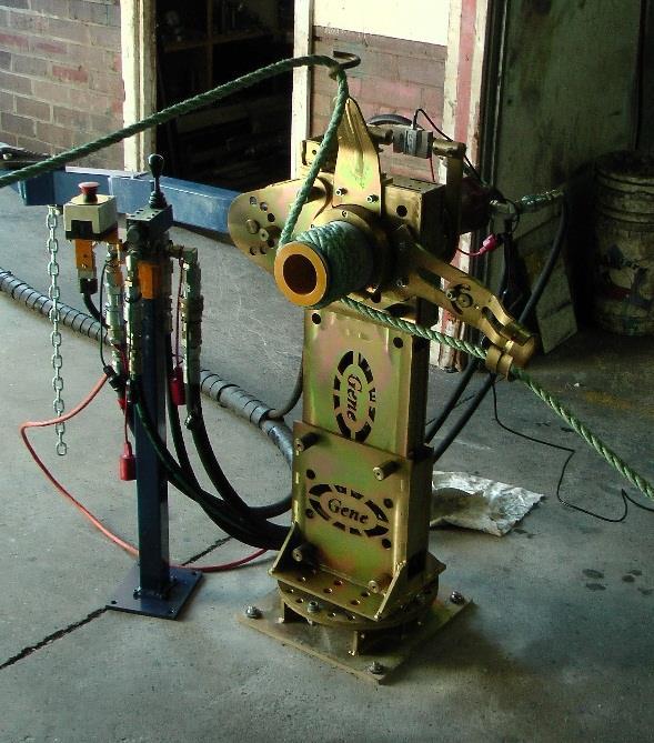 The Multipurpose Winch can be stripped down into several key components so that it can be carried and setup in hard to reach locations (example of winch in a tunnel and on a gantry