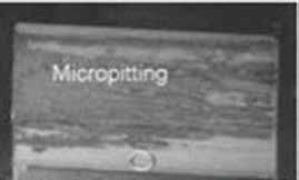 Over time, the micropitting can weaken and further deteriorate the gear tooth surface.