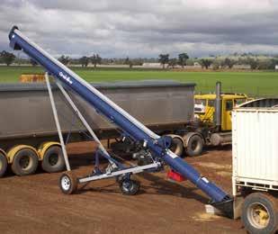 12 Transportable Out Loading Augers With a capacity of over 180 tonne/hr output, this 12 inch 35HP Grainline out loading auger ensures your trucks will never sit for long while loading.
