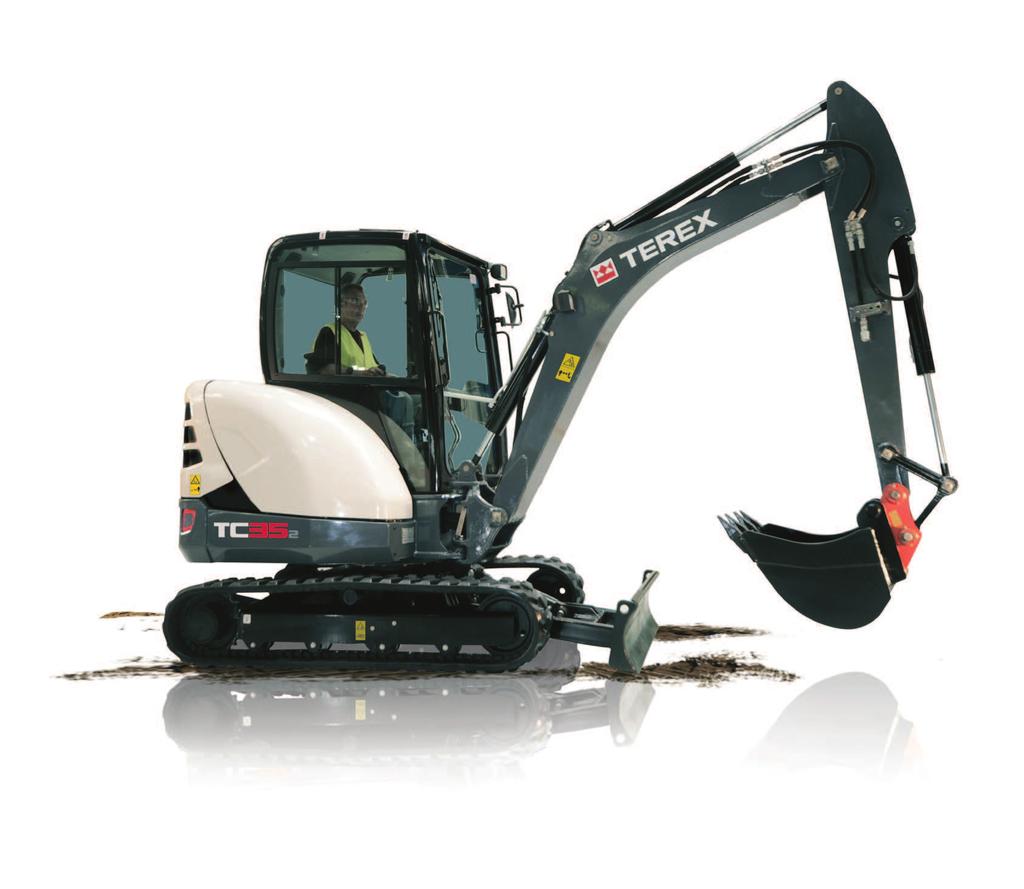 TC35-2 MINI EXCAVATOR The machine shown may include optional equipment. Specifications Operating weight Engine power Bucket capacity Digging depth Reach 3570 kg 22.8 kw (31.0 HP) 54 191 l 3.33 / 3.