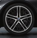 01 EXTERIOR. BMW 7 SERIES. 1 21" light alloy wheels Multi-spoke style 629 In Bicolour Orbit Grey and burnished on the visible sides.