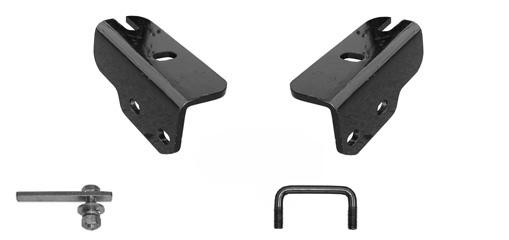 PARTS LIST: 1 Bull Bar 8 12mm x 32mm OD x 3mm Flat Washers (for Bull Bar) 1 Driver/Left Mounting Bracket 8 12mm Hex Nuts 1 Passenger/Right Mounting Bracket 2 10mm U-Bolt (for use on "closed frames"