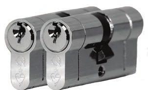 Profile Cylinders - Security PAS24 Q-Star - 1 Star TS007 Security Cylinder Thumb Turn/Key Double Cylinders c/w 3 Keys K denotes thumb-turn (Knob) side Size Nickel Brass Box K32/32 2QCY1701 K32/65