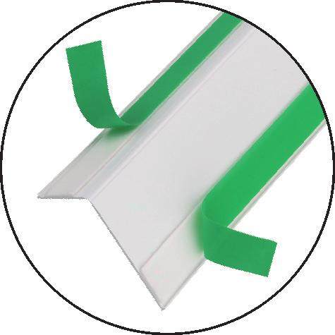 PVC Trim Profiles Flexible Angle High quality UV-resistant PVC construction with foam adhesive strips Suitable for internal and exterior use Can be folded in either direction as