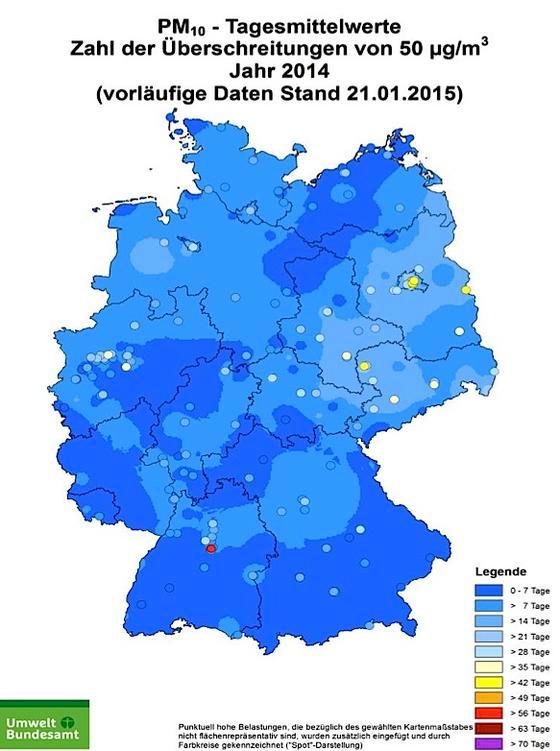 2 Fine dust / Particles Overall situation of Fine dust/pm 10 in Germany Road traffic Up/Down 31% 12,6 μg/m 3 PM 10 Large-scale