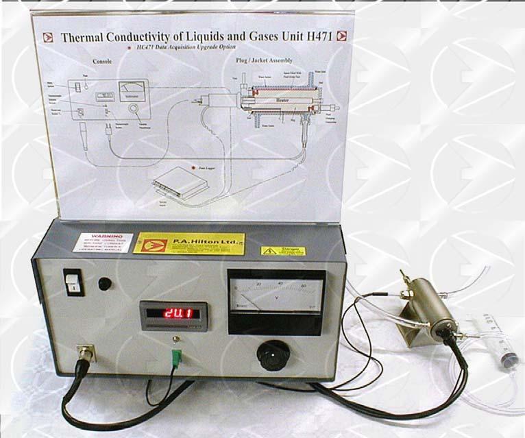Thermal Conductivity of Liquids and Gases Unit H471 Figure 1: H471 Rapidly Stabilises, Allowing Multiple Measurements in a Single Laboratory Period.