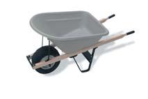 The ProBoss Steel 6 wheelbarrow has all the features of our ProBoss line with a heavy gauge gray coated steel tray.