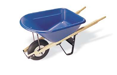This heavy duty wheelbarrow is excellent for construction or maintenance jobs Cold rolled steel channel undercarriage can handle demanding job