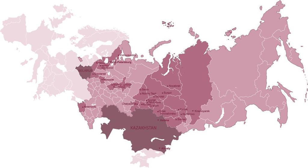 3 Offer Regions of Presence Russian Federation: North-West federal district: Saint-Petersburg & Leningrad region Pskov region Novgorod region Karelia republic Central federal district: Moscow &