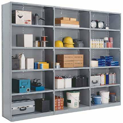 Closed s Closed Type Closed type shelving units are covered on three sides with steel panels to provide
