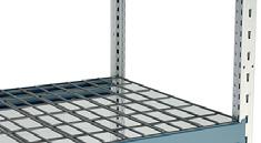 Mini-Racking Components Wire Decking Grid-pattern shelves made from 1/4" steel rods welded togethe;r Product meets fire code standards; Wire decking offers an interesting alternative to steel decking.